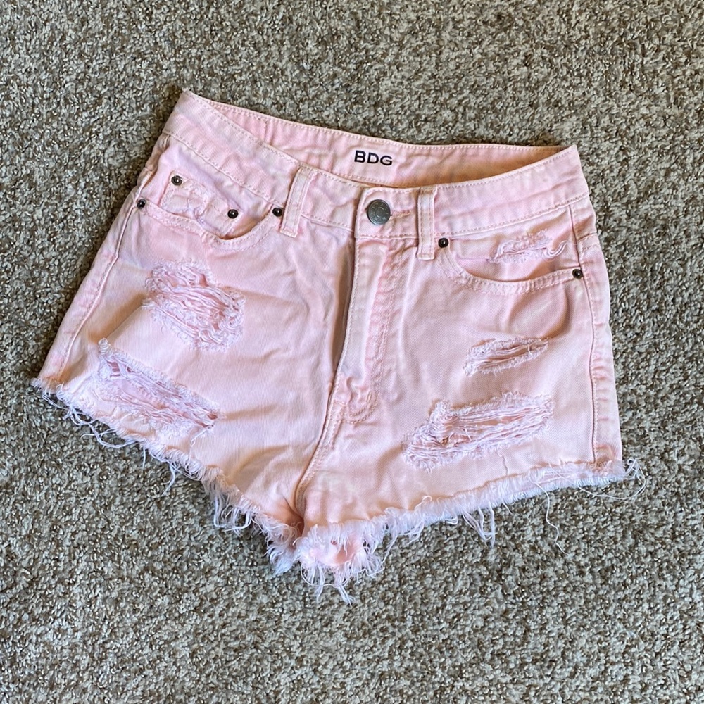 High rise pink BDG shorts